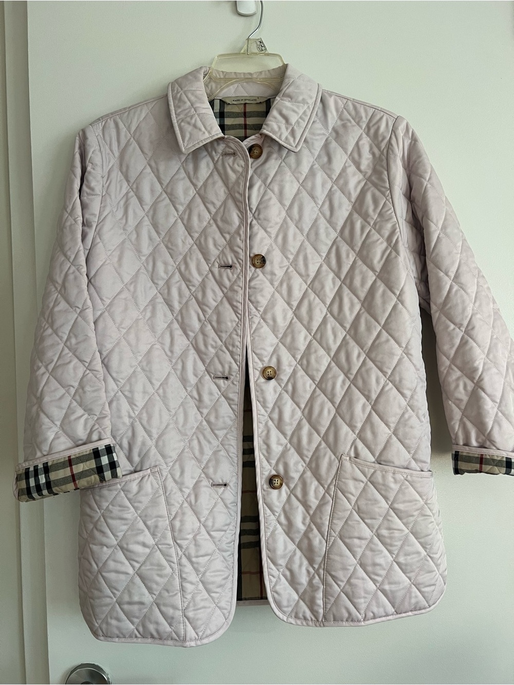 Burberry London Women's Quilted Light Pink Jacket